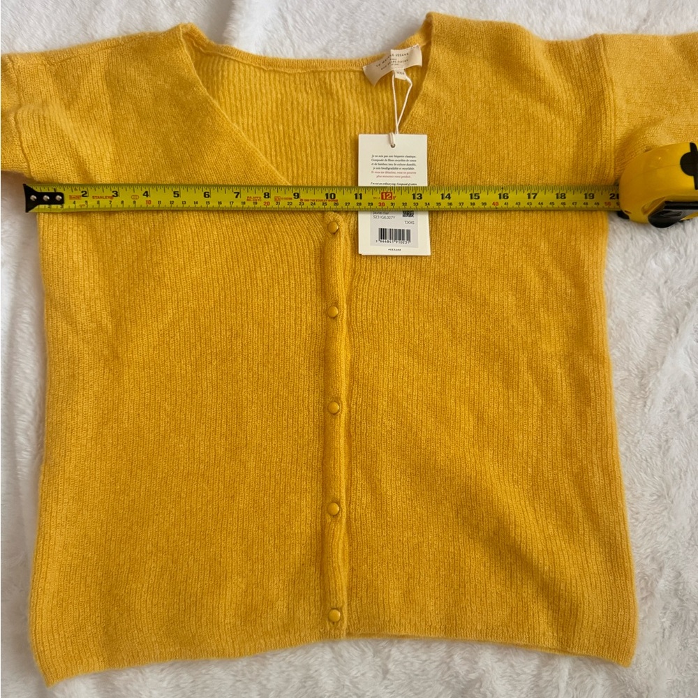 Sezane BARRY CARDIGAN yellow xxs/ NWT - Picture 9 of 10
